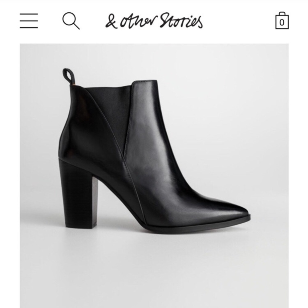 Black Leather Booties New this Season